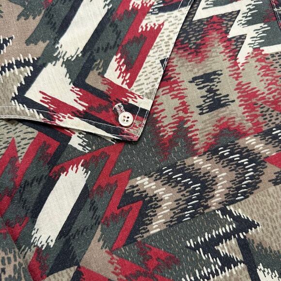 Vintage 1980’s Western Button Front Shirt in Native American Print - Picture 3 of 8